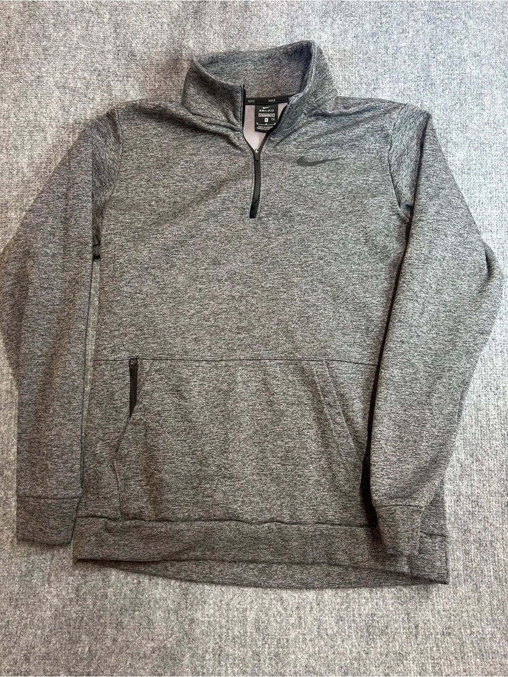 Nike Men's Dark Gray Heather Quarter-Zip Pullover